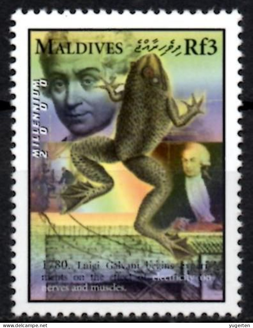 MALDIVES - 1v - MNH - Luigi Galvani - Physics - Animal Electricity - Frog - Frogs - Biology - Science - Italy - Italia - Electricity