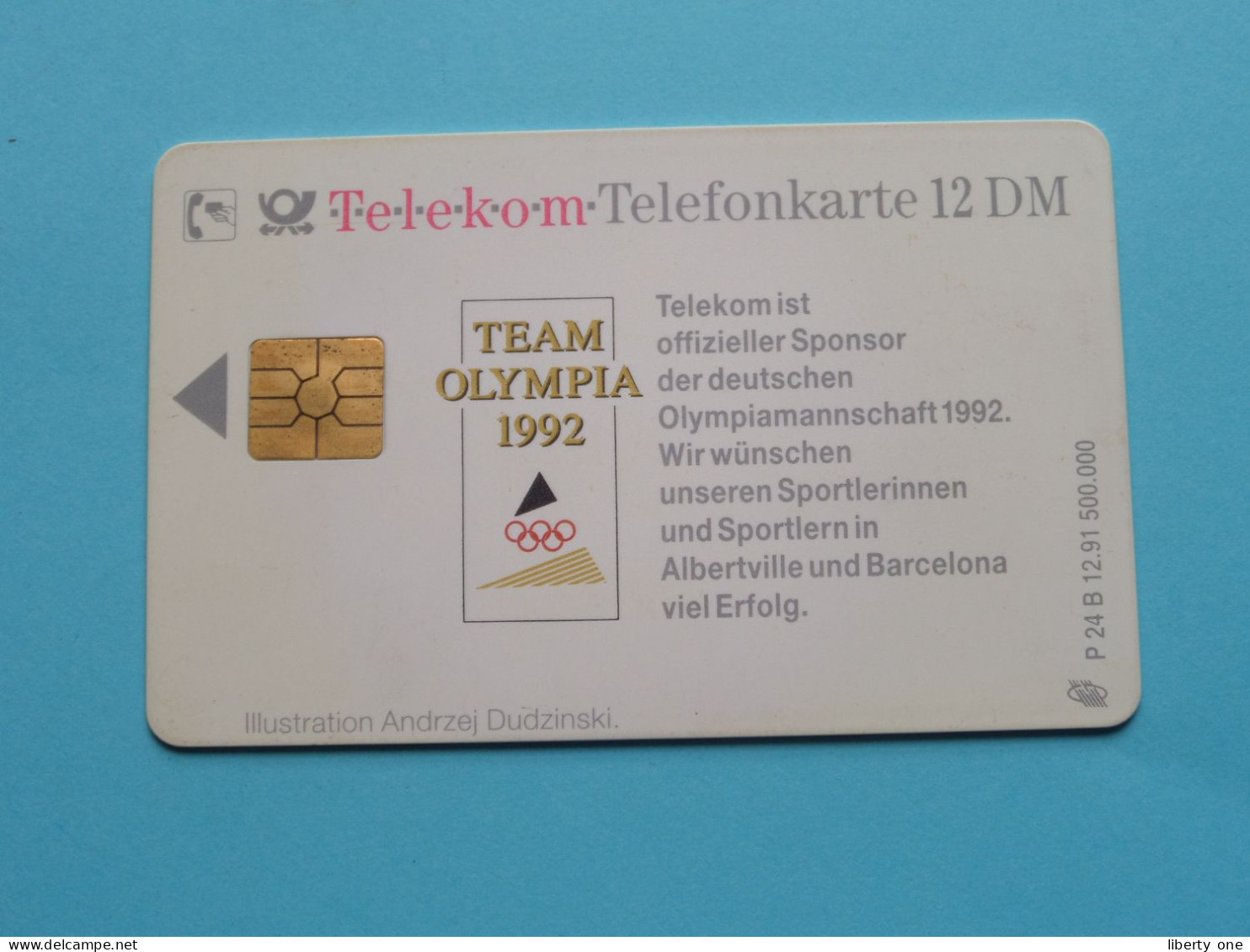 TEAM OLYMPIA 1992 Andrzej Dudzinski ( Zie / Voir / Sehen Sie Scans ) Telekom Telefonkarte 12 DM ! - Olympische Spiele