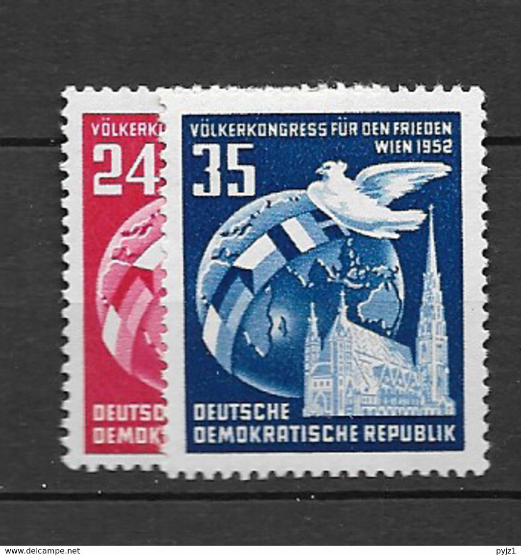 1952 MNH DDR Mi 320-21 Postfris** - Unused Stamps