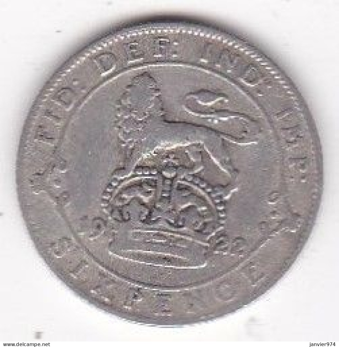 Grande Bretagne. 6 Pence 1922. George V, En Argent, KM# 815a, TTB/VF - H. 6 Pence