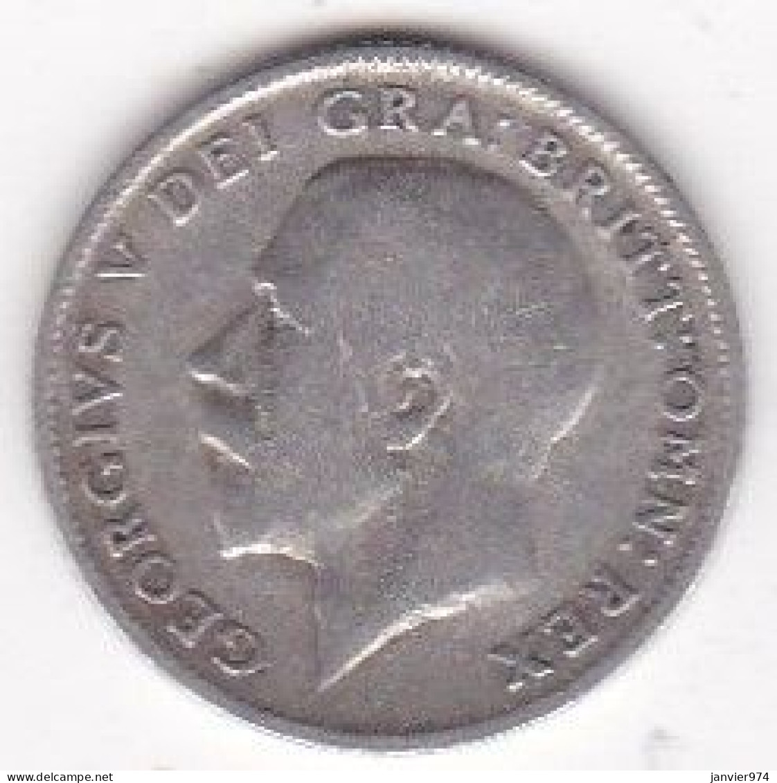 Grande Bretagne. 6 Pence 1922. George V, En Argent, KM# 815a, TTB/VF - H. 6 Pence