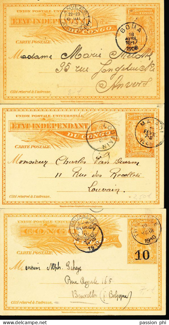 BELGIAN CONGO PS USED SELECTION - Entiers Postaux