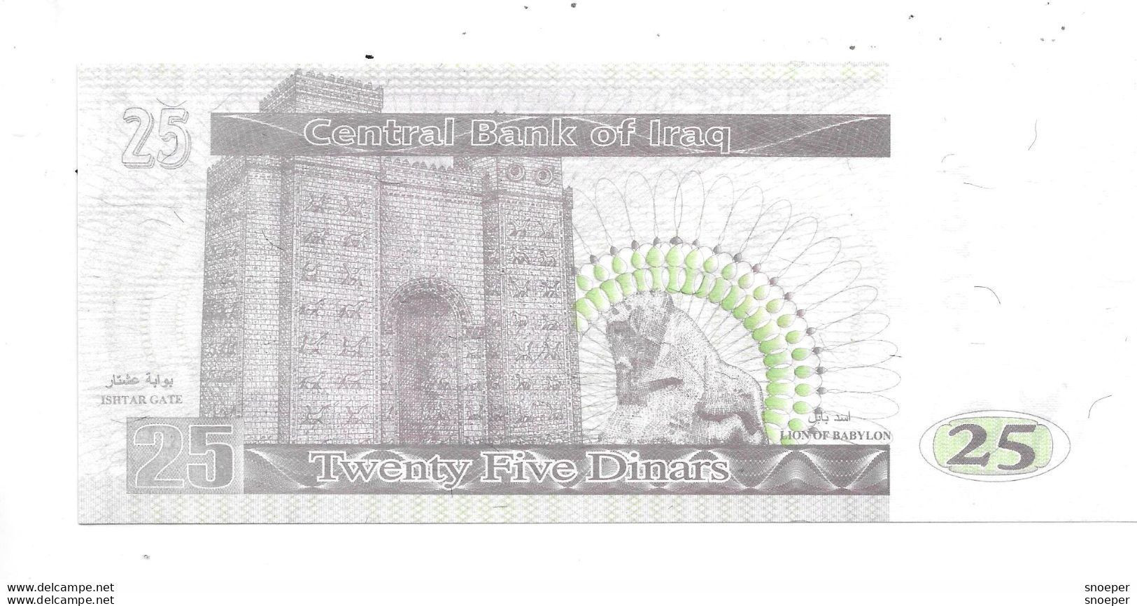 *irak 25 Dinars 2001  86  Unc - Irak