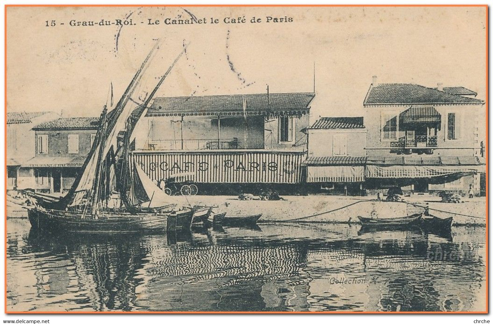 30 - Le Grau Du Roi - Le Canal Et Le Café De Paris   ***PLAN RARE*** - Le Grau-du-Roi