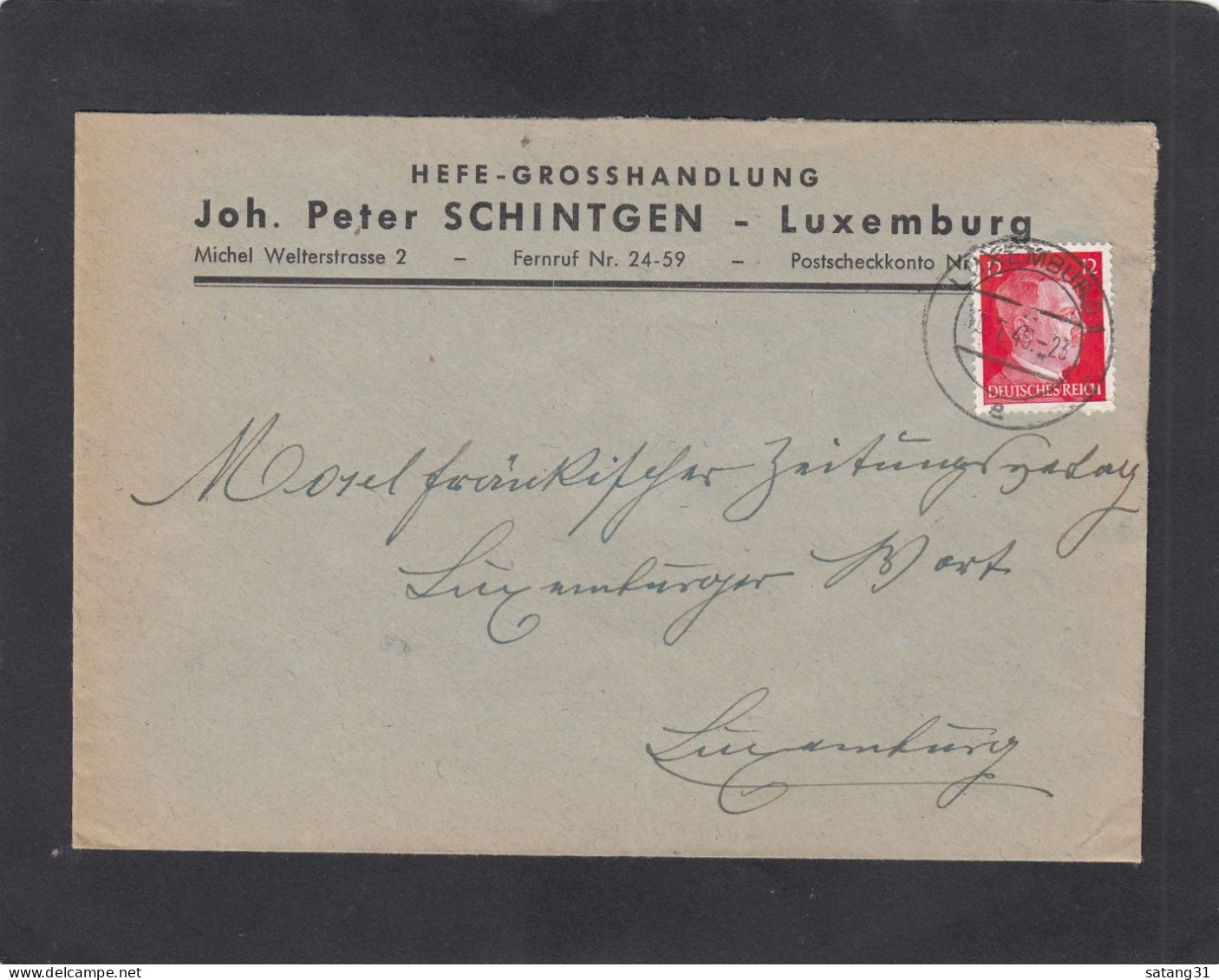 HEFE - GROSSHANDLUNG, LUXEMBURG.1943. - Besetzungen