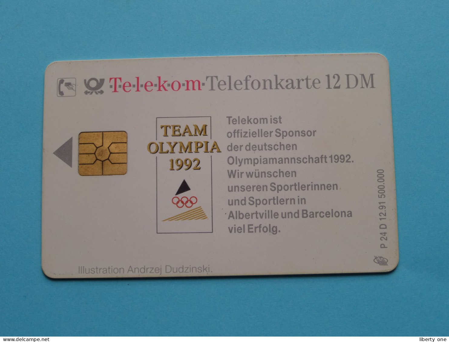 TEAM OLYMPIA 1992 Andrzej Dudzinski ( Zie / Voir / Sehen Sie Scans ) Telekom Telefonkarte 12 DM ! - Giochi Olimpici