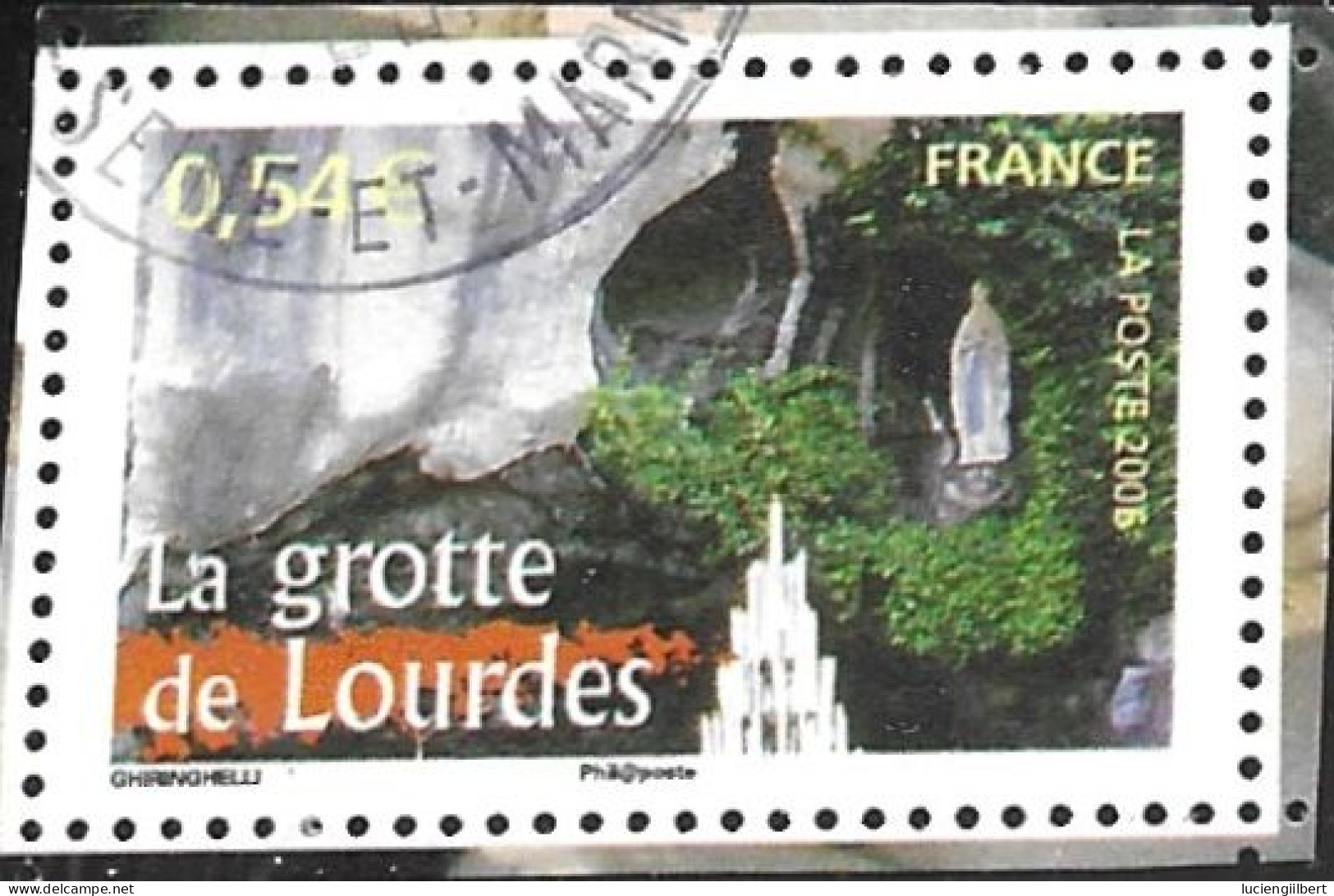 TIMBRE N° 3950   -   GROTTE DE LOURDE -  OBLITERE  -  2006 - Gebraucht