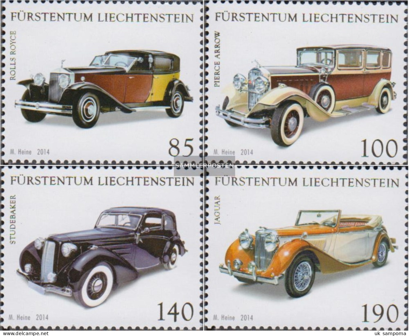 Liechtenstein 1726-1729 (complete Issue) Unmounted Mint / Never Hinged 2014 Cars - Ungebraucht