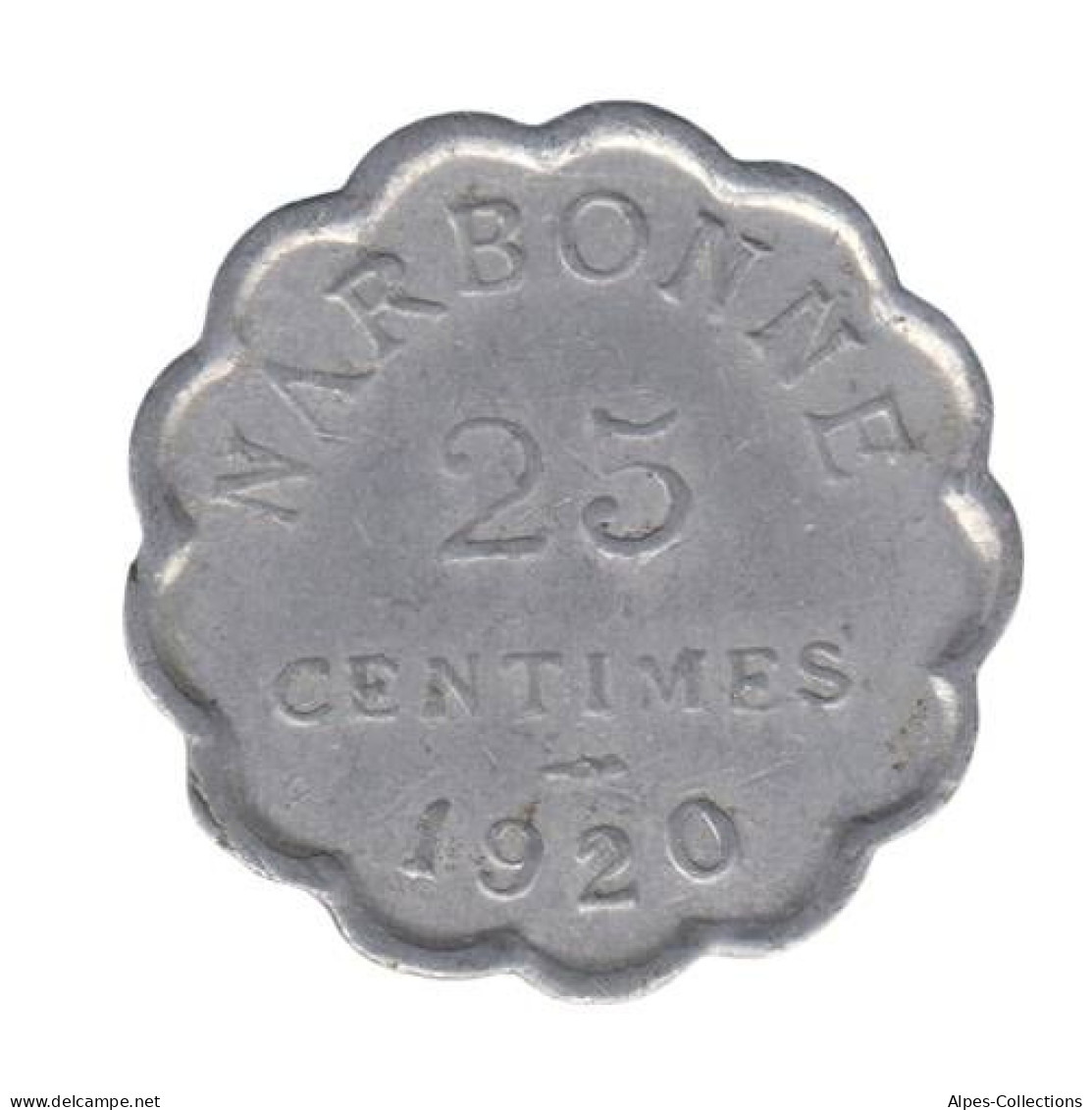 NARBONNE - 01.03 - Monnaie De Nécessité - 25 Centimes 1920 - Monetari / Di Necessità