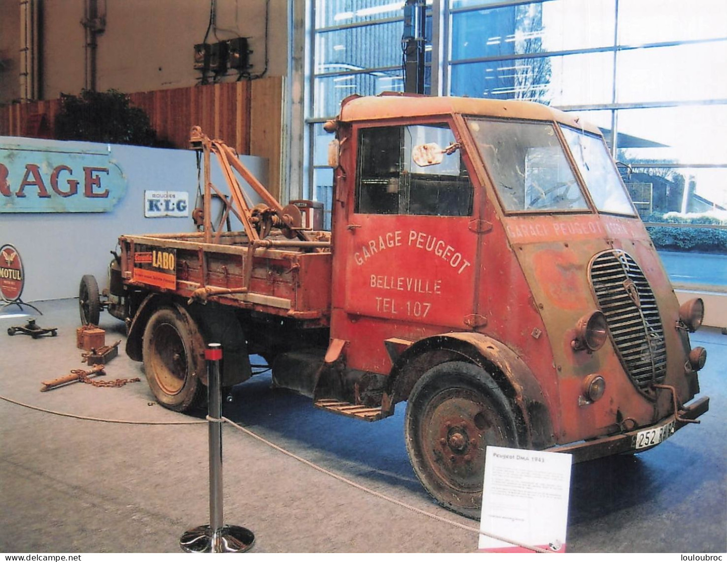 CAMION PEUGEOT DMA GARAGE PEUGEOT GERIN A BELLEVILLE RHONE  TEL 107 PHOTO 13 X 10 CM - Automobile