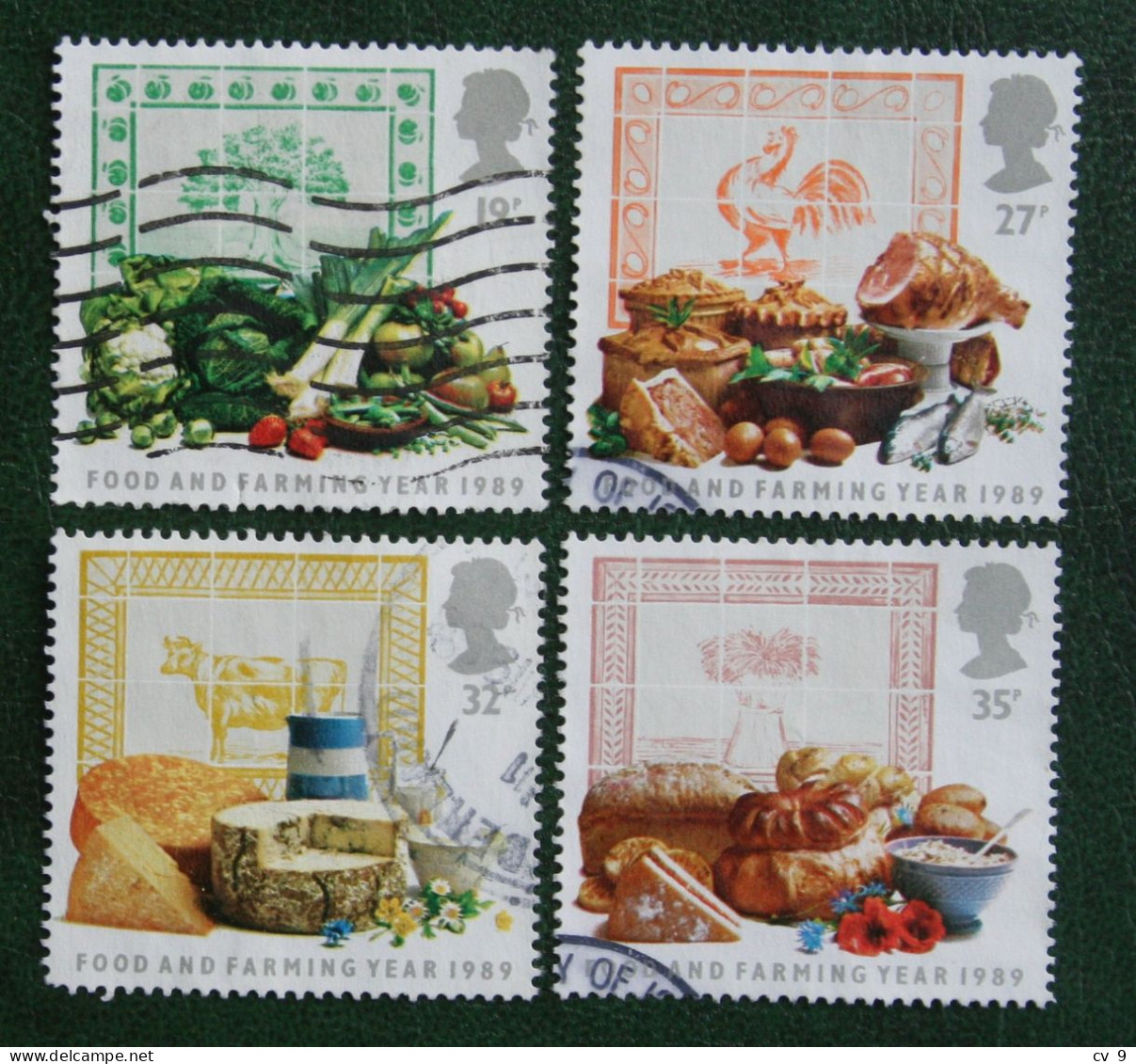 FOOD FARMING YEAR Meat Bread Cheese Mi 1194-1197 1989 Used Gebruikt Oblitere ENGLAND GRANDE-BRETAGNE GB GREAT BRITAIN - Used Stamps