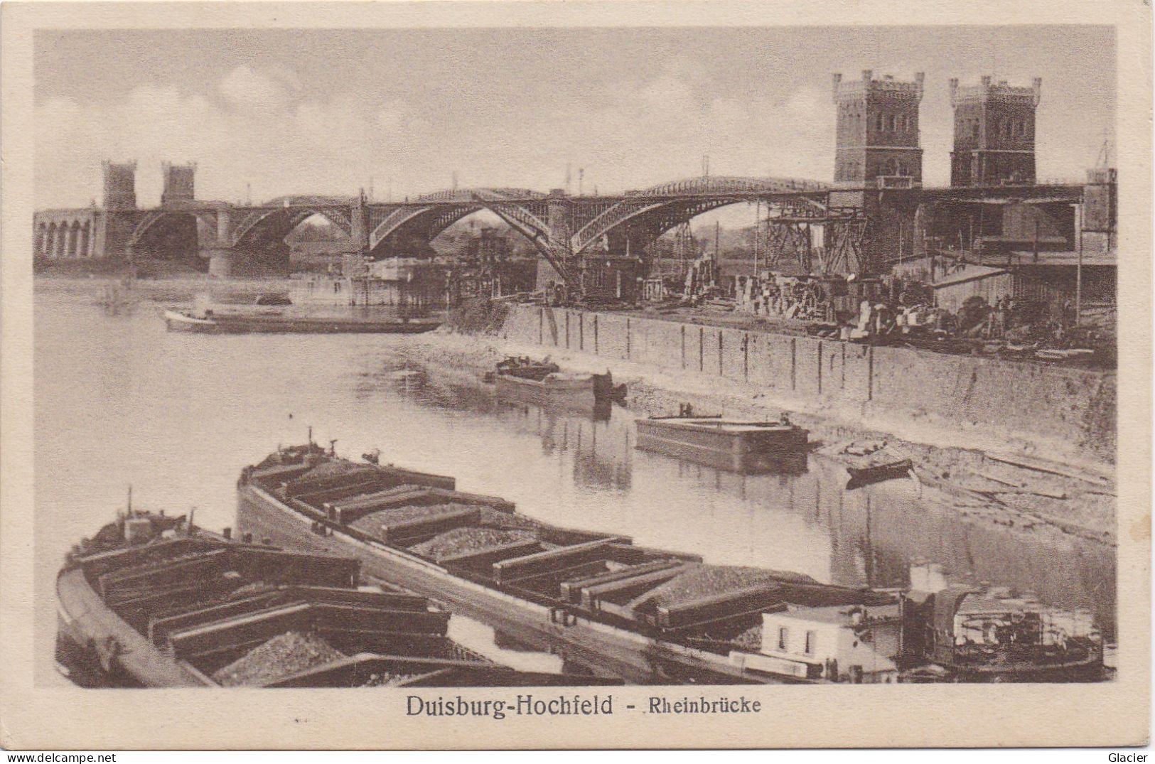 Duisburg-Hochfeld - Rheinbrücke - Binnenschepen - Péniche - Duisburg