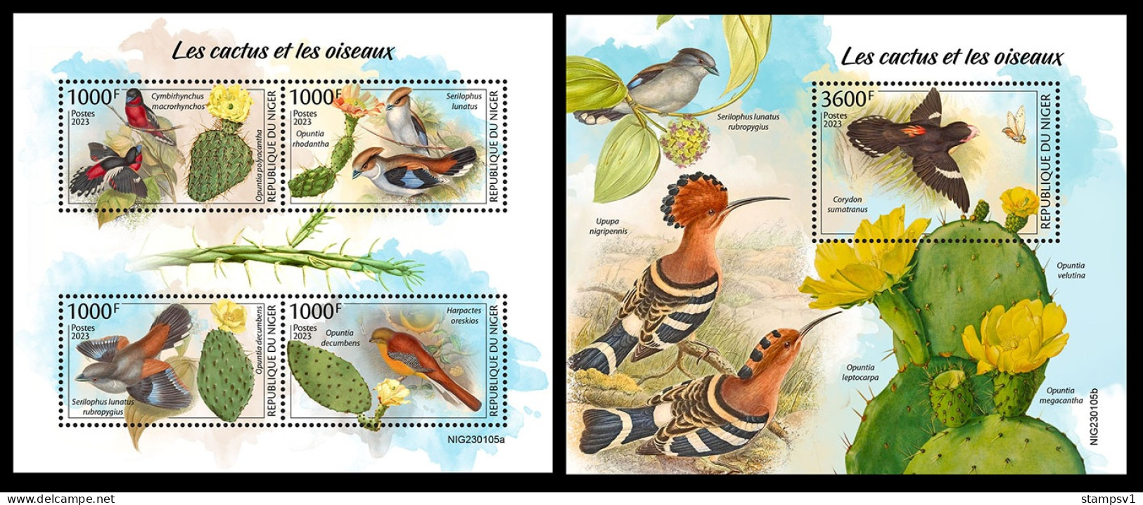 Niger  2023 Cactus And Birds. (105) OFFICIAL ISSUE - Sukkulenten