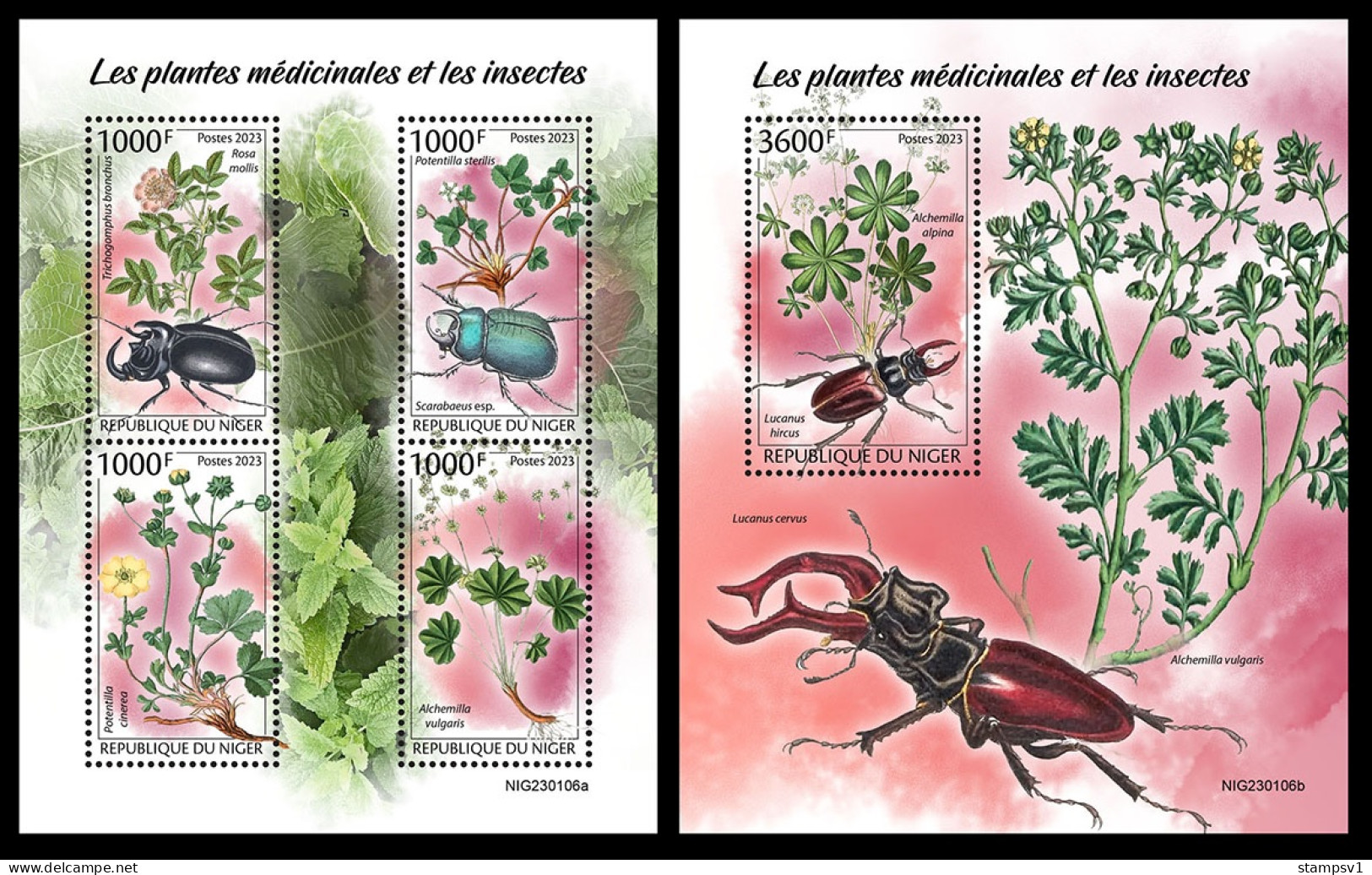 Niger  2023 Medical Plants And Insects. (106) OFFICIAL ISSUE - Plantes Médicinales
