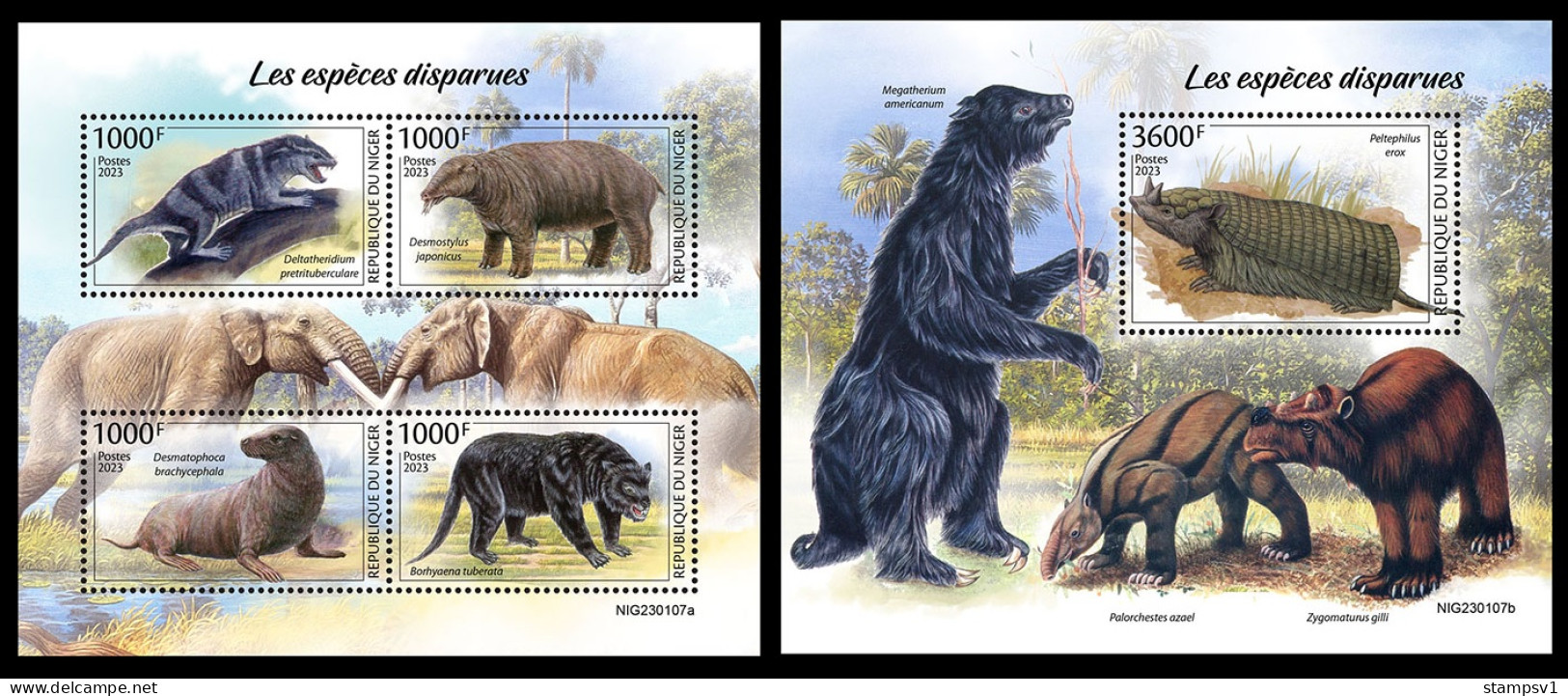 Niger  2023 Extinct Species. (107) OFFICIAL ISSUE - Prehistorics