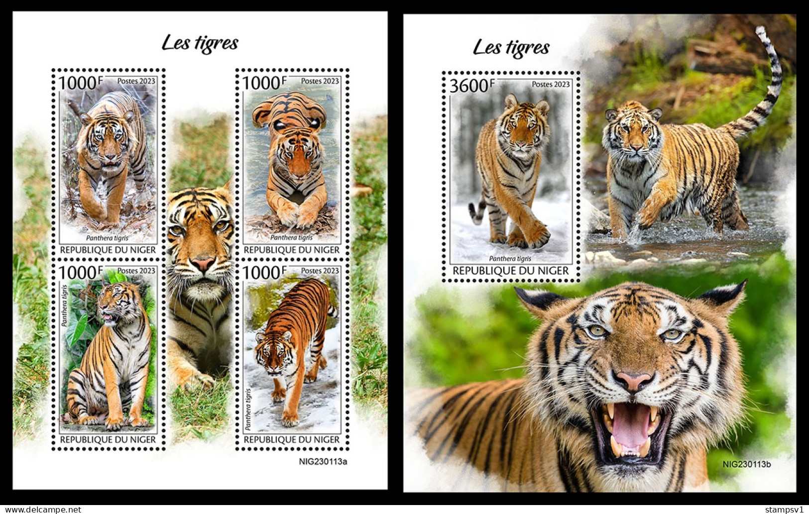 Niger  2023 Tigers. (113) OFFICIAL ISSUE - Felinos