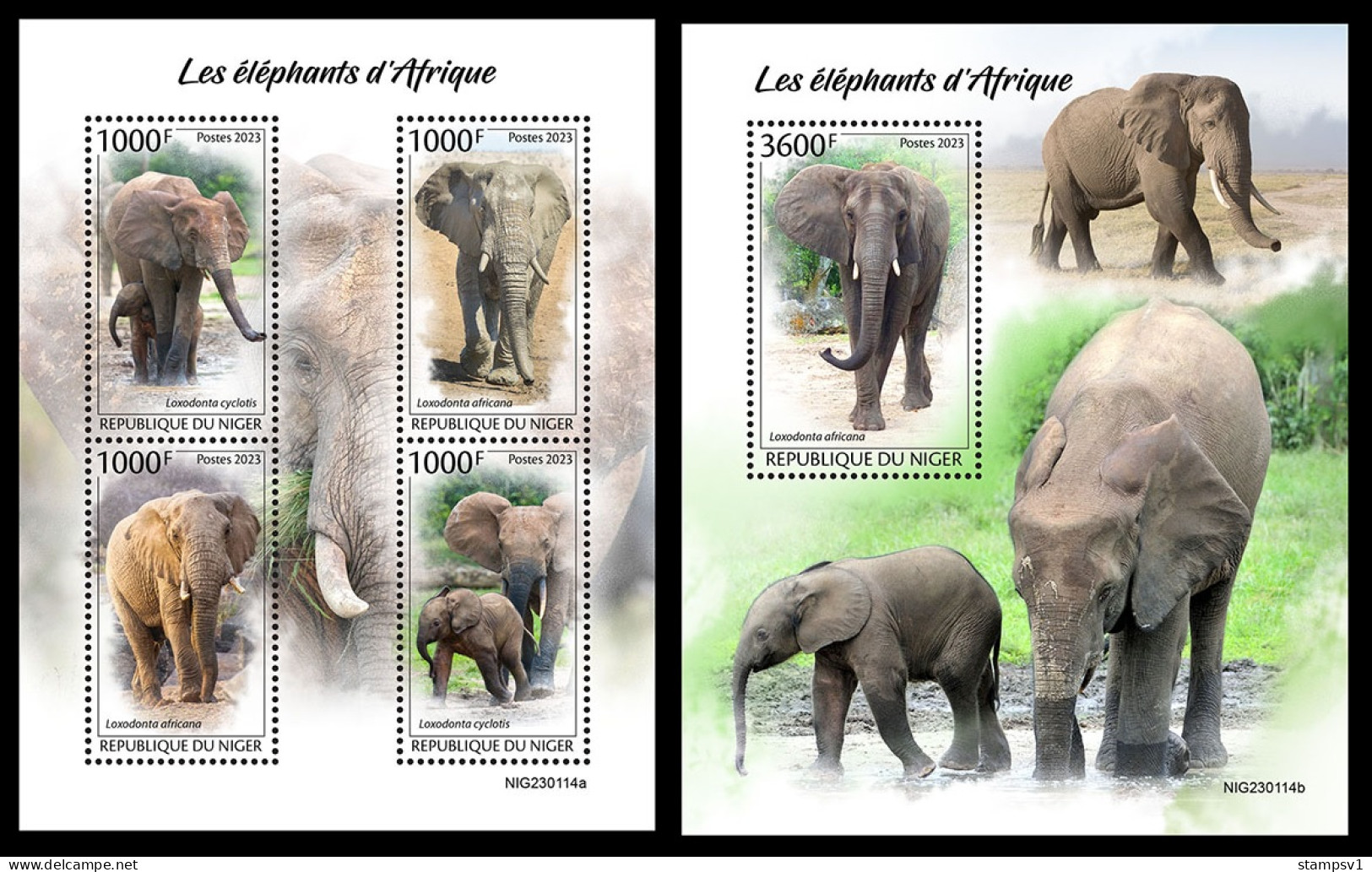 Niger  2023 African Elephants. (114) OFFICIAL ISSUE - Elephants
