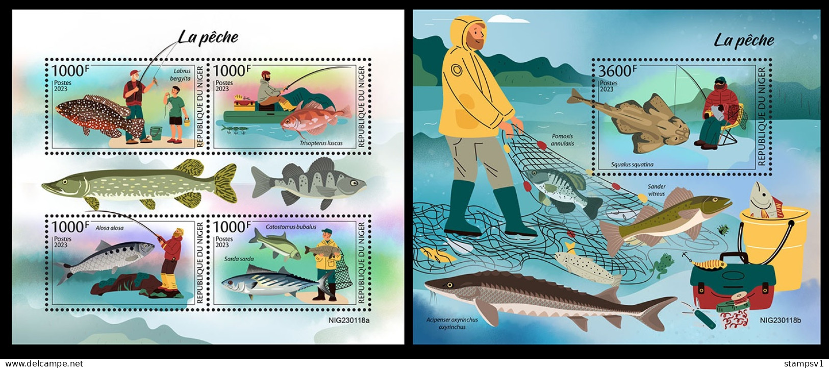 Niger  2023 Fishing. (118) OFFICIAL ISSUE - Fishes