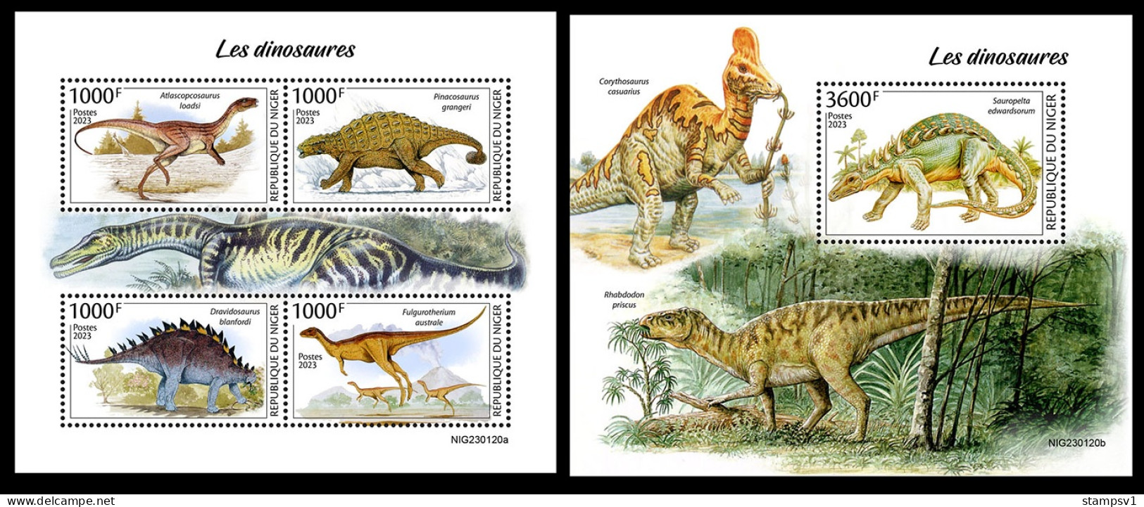 Niger  2023 Dinosaurs. (120) OFFICIAL ISSUE - Prehistóricos