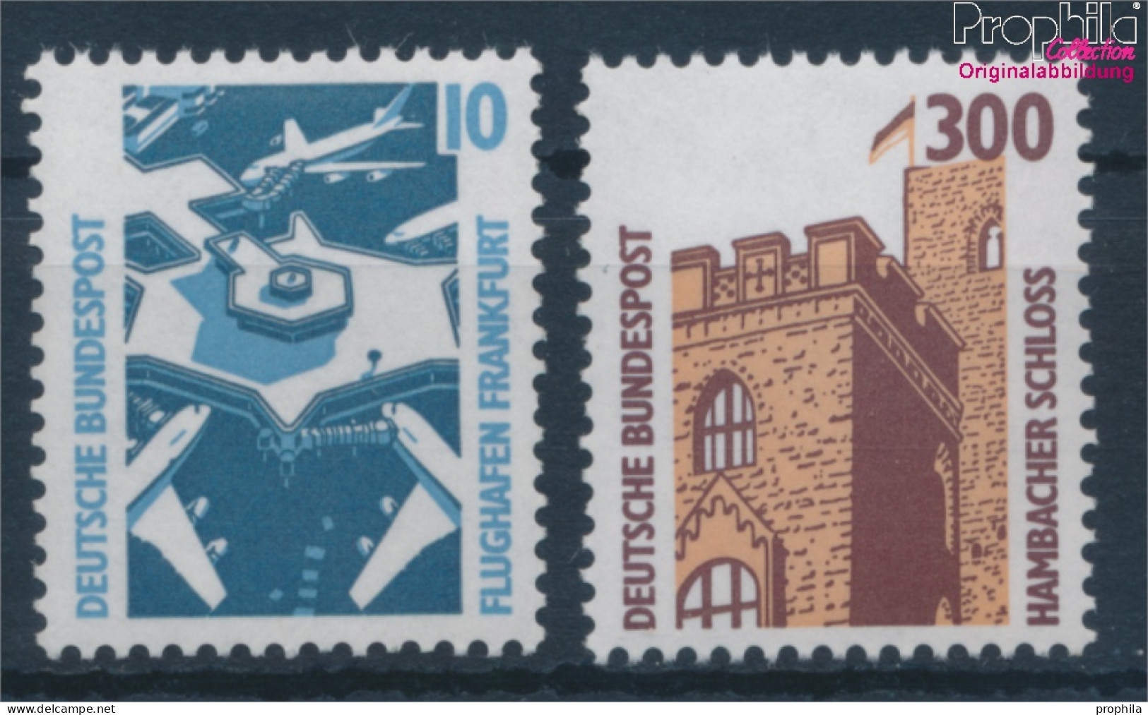 BRD 1347A R II-1348A R II Mit Zählnummer (kompl.Ausg.) Postfrisch 1988 Sehenswürdigkeiten (10357651 - Unused Stamps