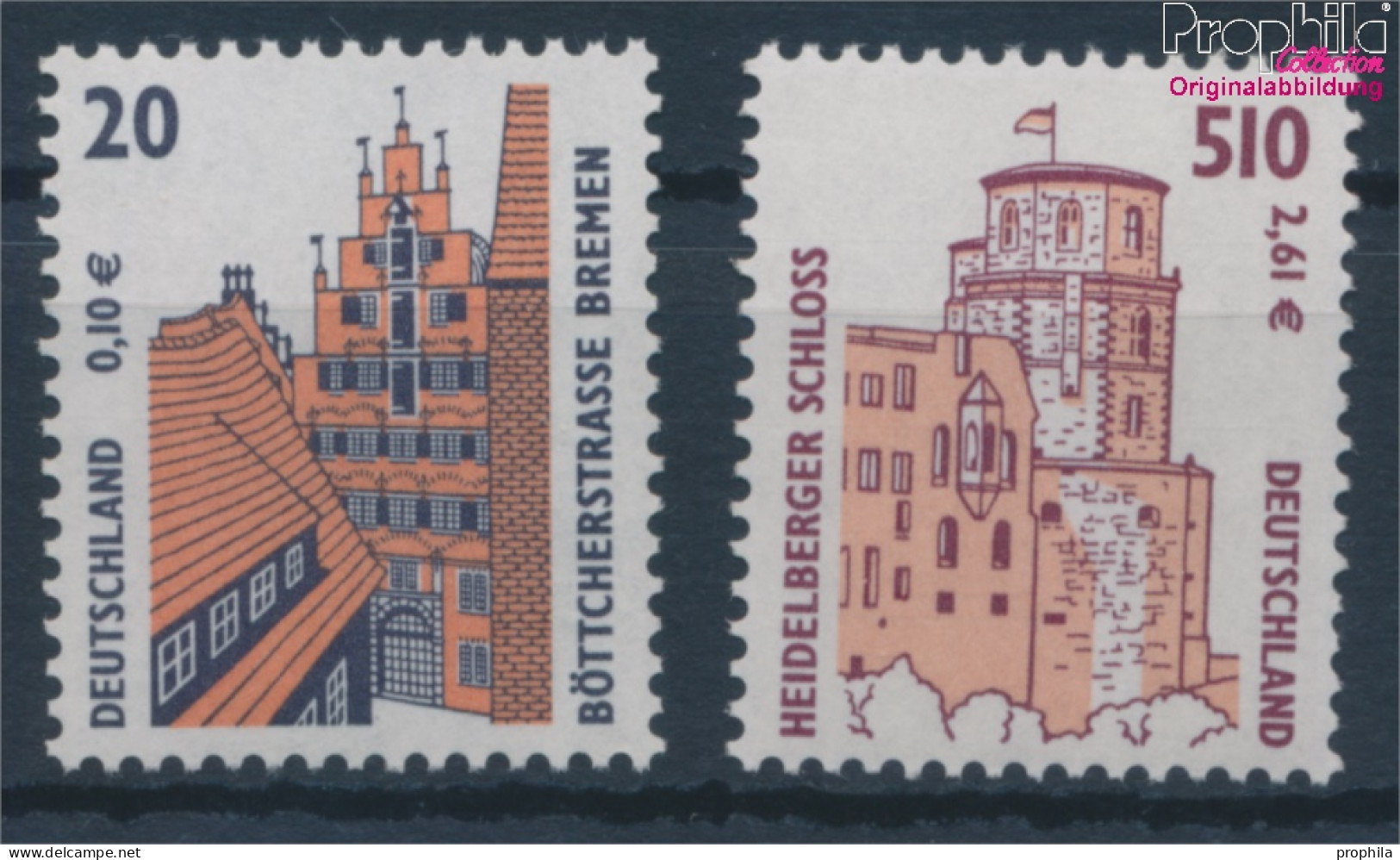 BRD 2224R-2225R Mit Zählnummer (kompl.Ausg.) Postfrisch 2001 Sehenswürdigkeiten (10343311 - Unused Stamps