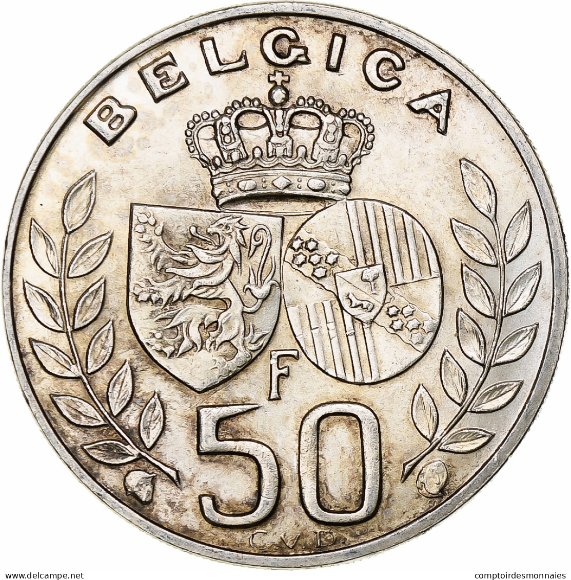 Belgique, Baudouin I, 50 Francs, Mariage Royal, 1960, Bruxelles, Argent, SUP - 50 Frank