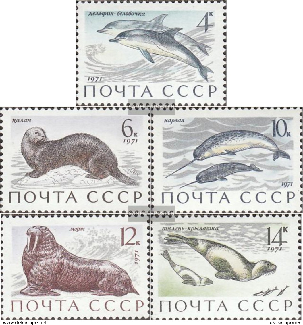 Soviet Union 3913-3917 (complete Issue) Unmounted Mint / Never Hinged 1971 Seafood - Ungebraucht