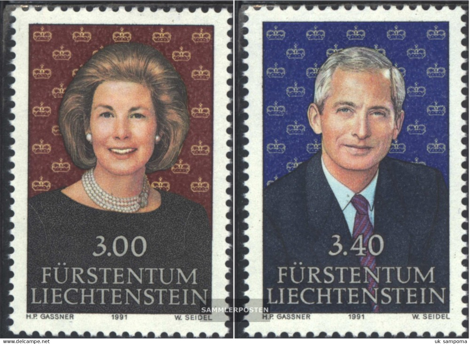 Liechtenstein 1024-1025 (complete Issue) Unmounted Mint / Never Hinged 1991 Clear Brands: Princely - Ungebraucht