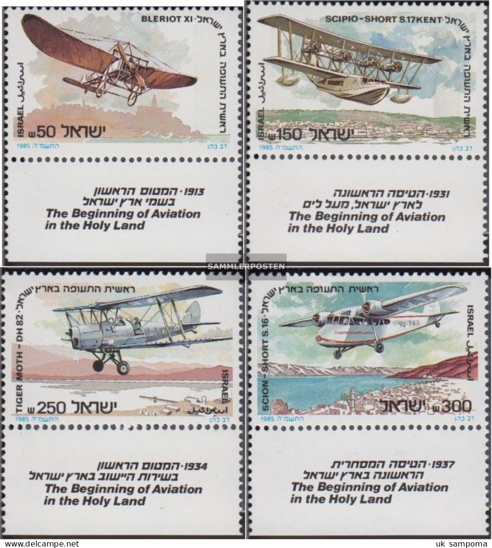 Israel 990-993 With Tab (complete Issue) Unmounted Mint / Never Hinged 1985 Aircraft - Unused Stamps (with Tabs)