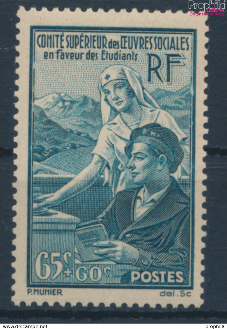 Frankreich 435 (kompl.Ausg.) Mit Falz 1938 Studentenhilfe (10354687 - Unused Stamps