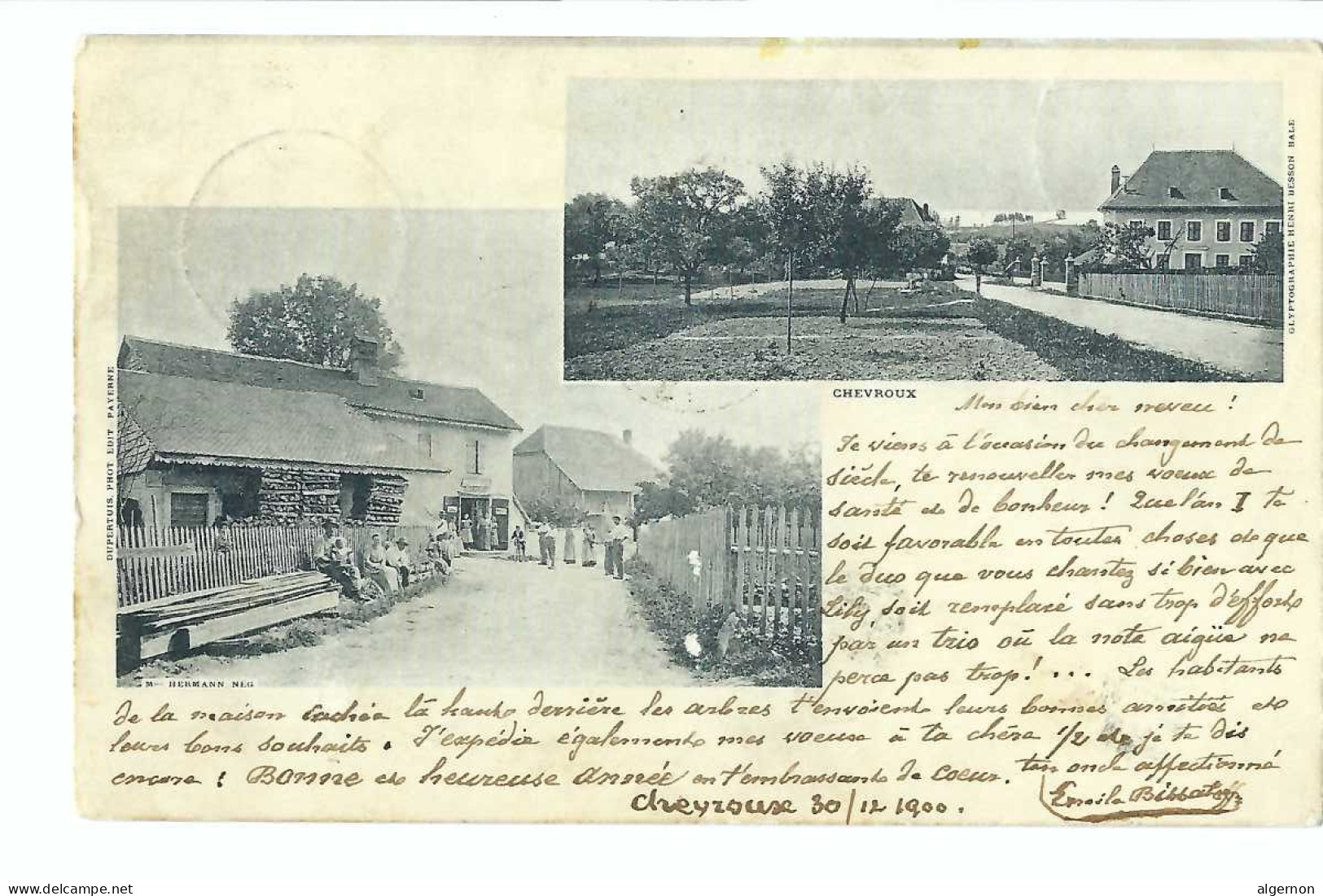 32442 - Chevroux Multivues Circulée 1900 - Payerne