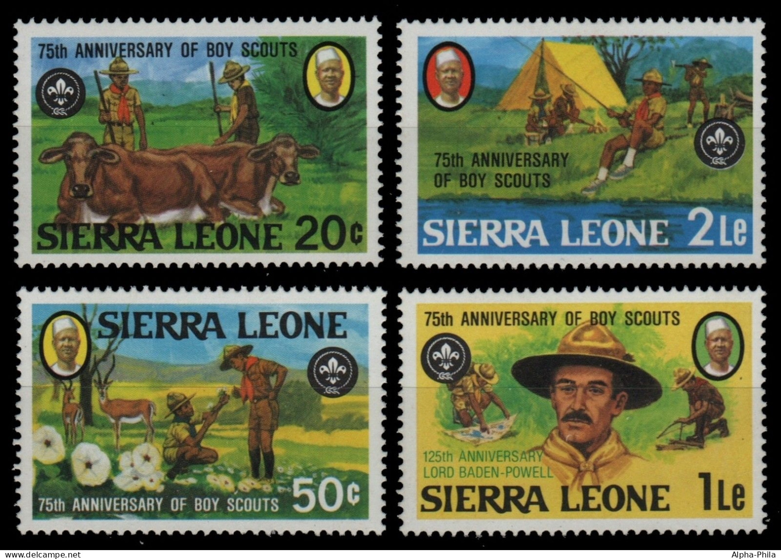 Sierra Leone 1982 - Mi-Nr. 665-668 ** - MNH - Pfadfinder / Scouts - Sierra Leone (1961-...)