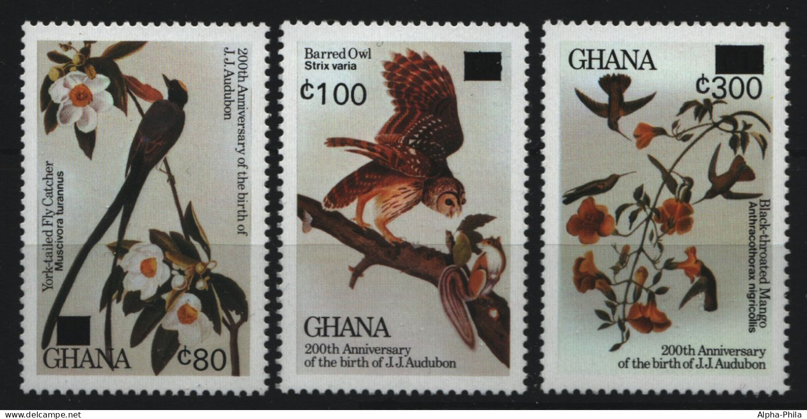 Ghana 1989 - Mi-Nr. 1350-1352 ** - MNH - Vögel / Birds - Ghana (1957-...)