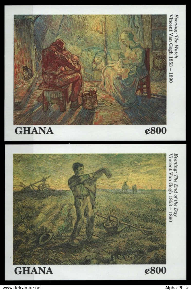 Ghana 1991 - Mi-Nr. Block 177-178 ** - MNH - Gemälde - Van Gogh - Ghana (1957-...)