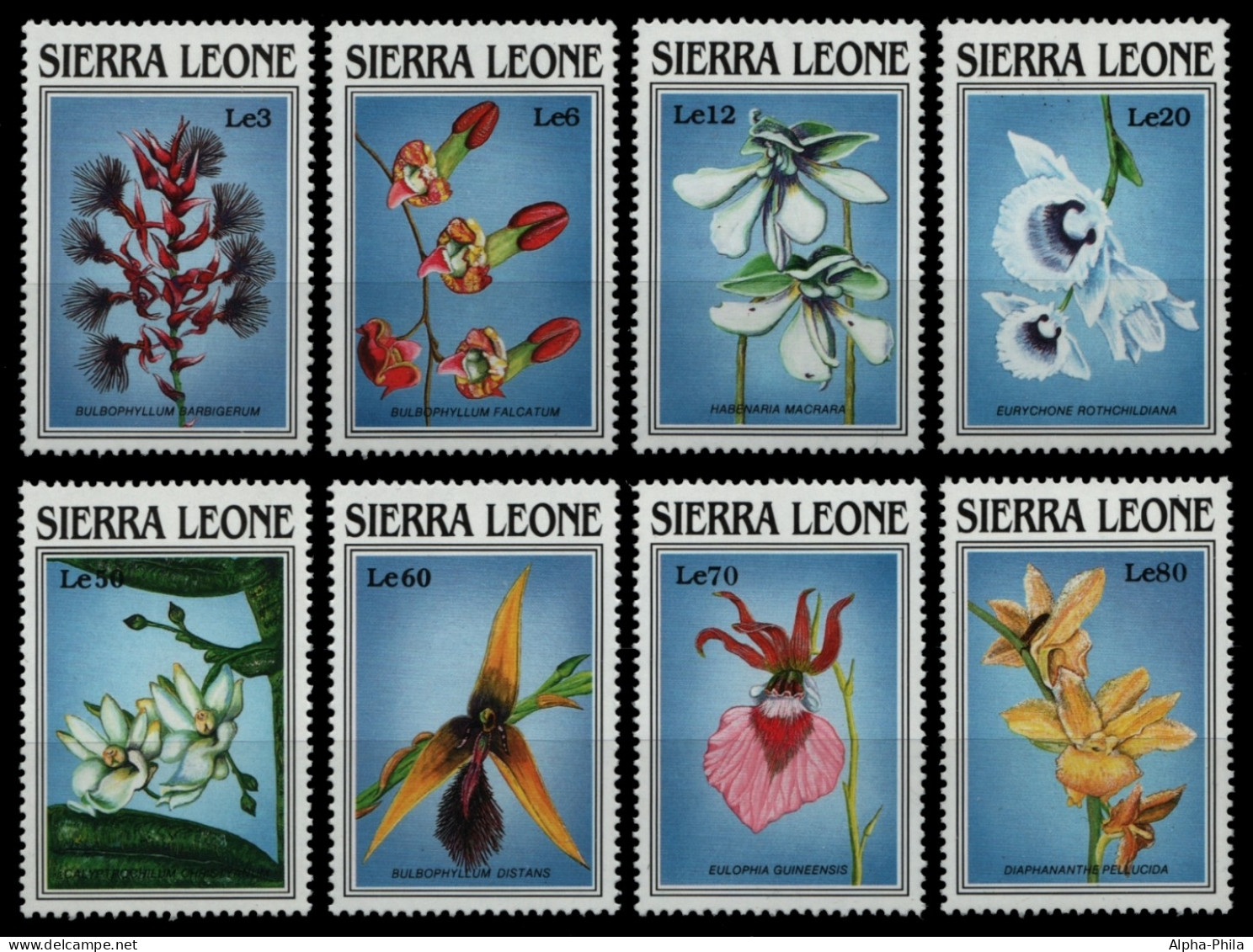 Sierra Leone 1989 - Mi-Nr. 1269-1276 ** - MNH - Orchideen / Orchids - Sierra Leone (1961-...)