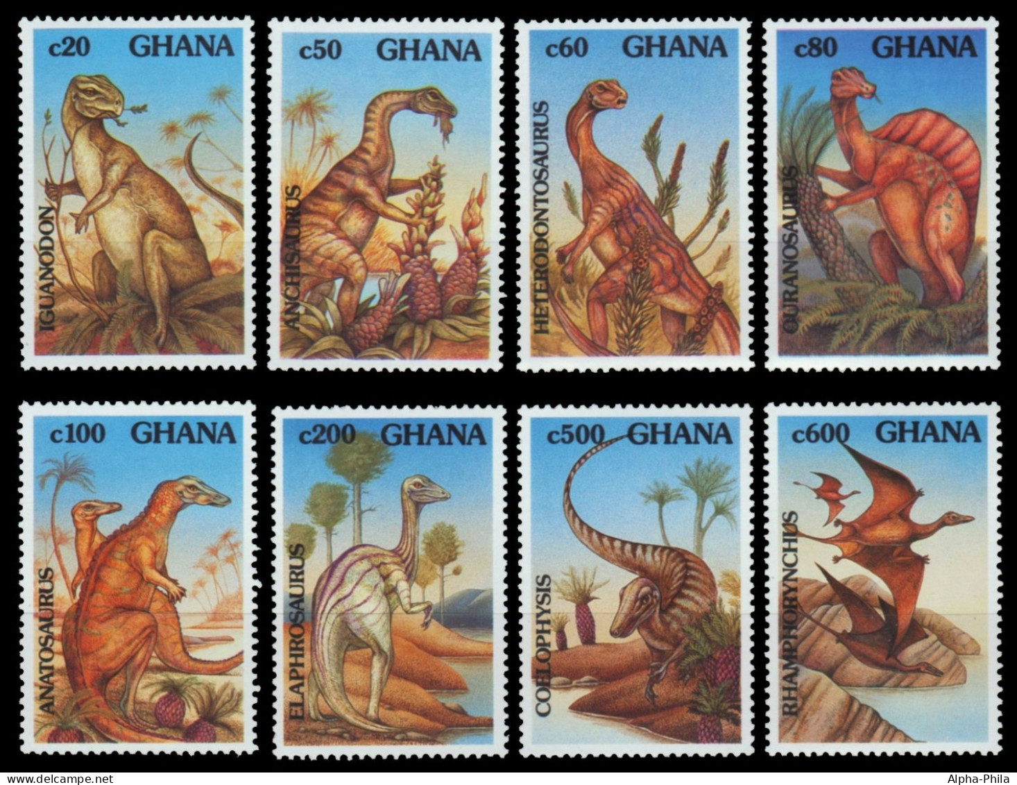 Ghana 1992 - Mi-Nr. 1702-1709 ** - MNH - Dinosaurier / Dinosaurs - Ghana (1957-...)