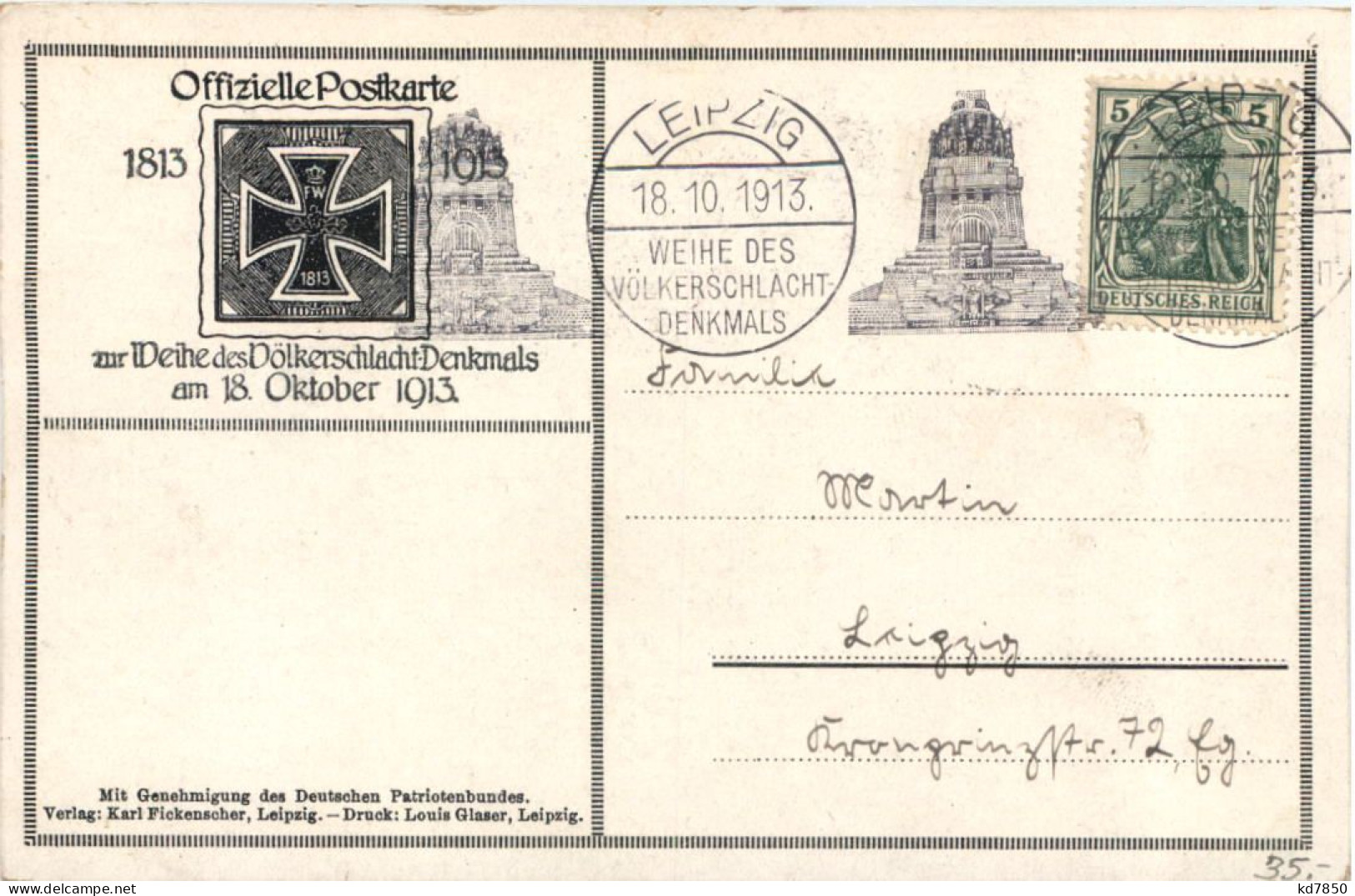 Leipzig - Völkerschlacht-Denkmal 1913 - Leipzig