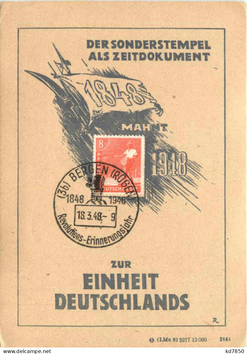 Bergen Rügen - Einheit Deutschland 1948 - Ruegen