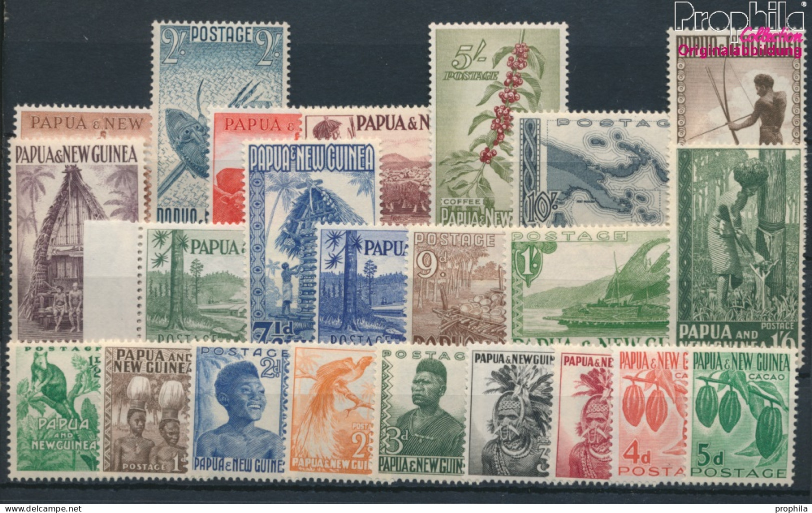 Papua-Neuguinea 1-23 (kompl.Ausg.) Postfrisch 1952 Ansichten (10347974 - Papua-Neuguinea