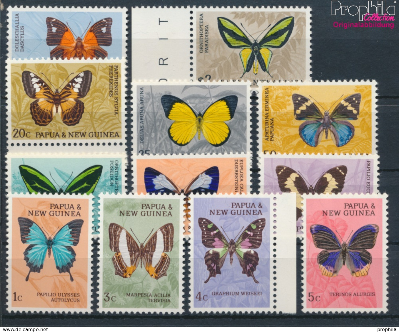 Papua-Neuguinea 83-94 (kompl.Ausg.) Postfrisch 1966 Schmetterlinge (10347978 - Papouasie-Nouvelle-Guinée