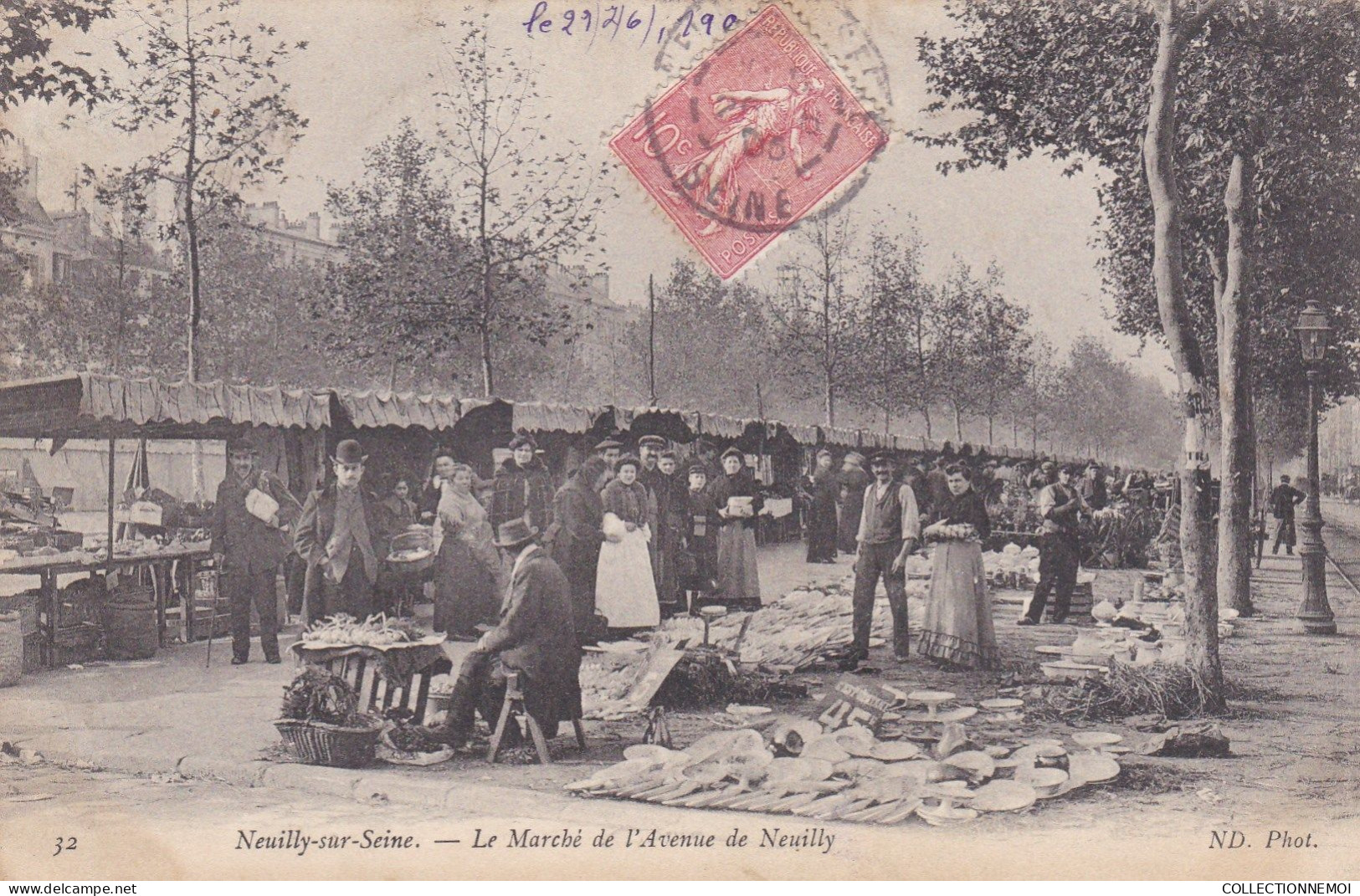 FETE DE NEUILLY La Baraque De Marseille  ,,, Et Le Marché ,,,2 Cartes ,, Voir Recto Et Verso - Neuilly Sur Seine