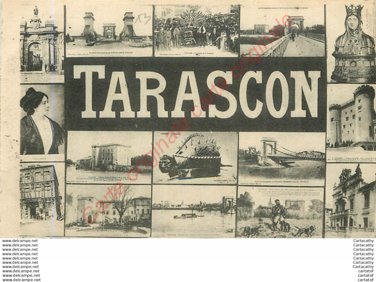 13.  TARASCON .  CPA Multivues . - Tarascon