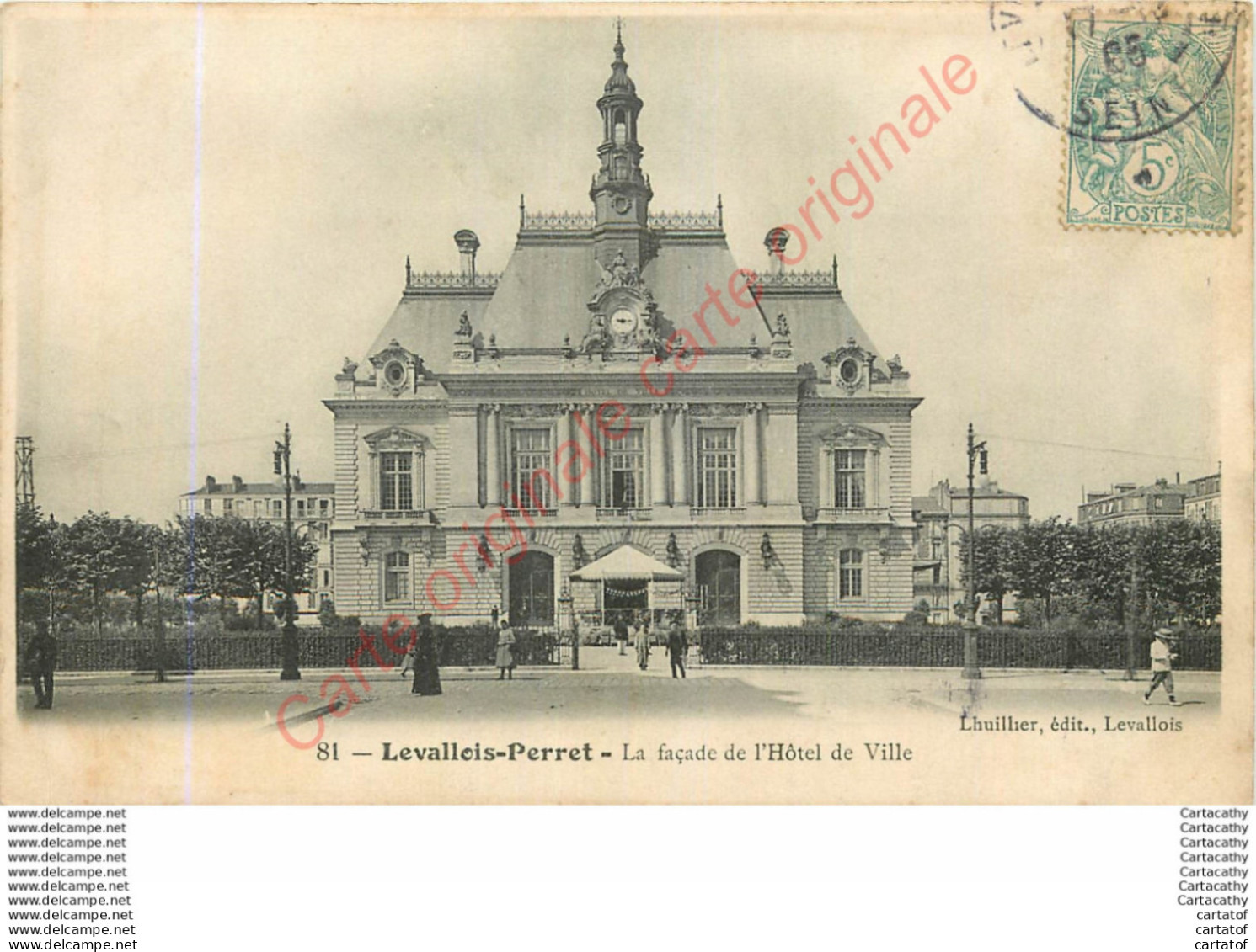 92.  LEVALLOIS PERRET .  La Façade De L'Hôtel De Ville . - Levallois Perret