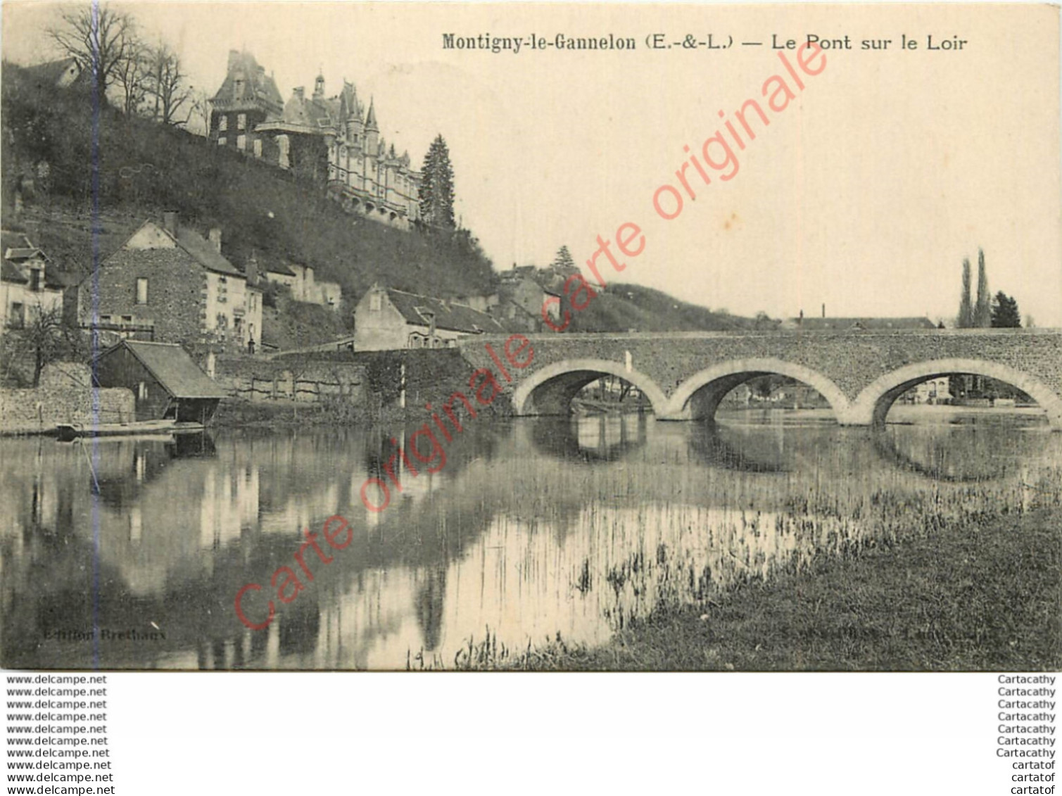 28.  MONTIGNY Le GANNELON .  Le Pont Sur Le Loir . - Montigny-le-Gannelon