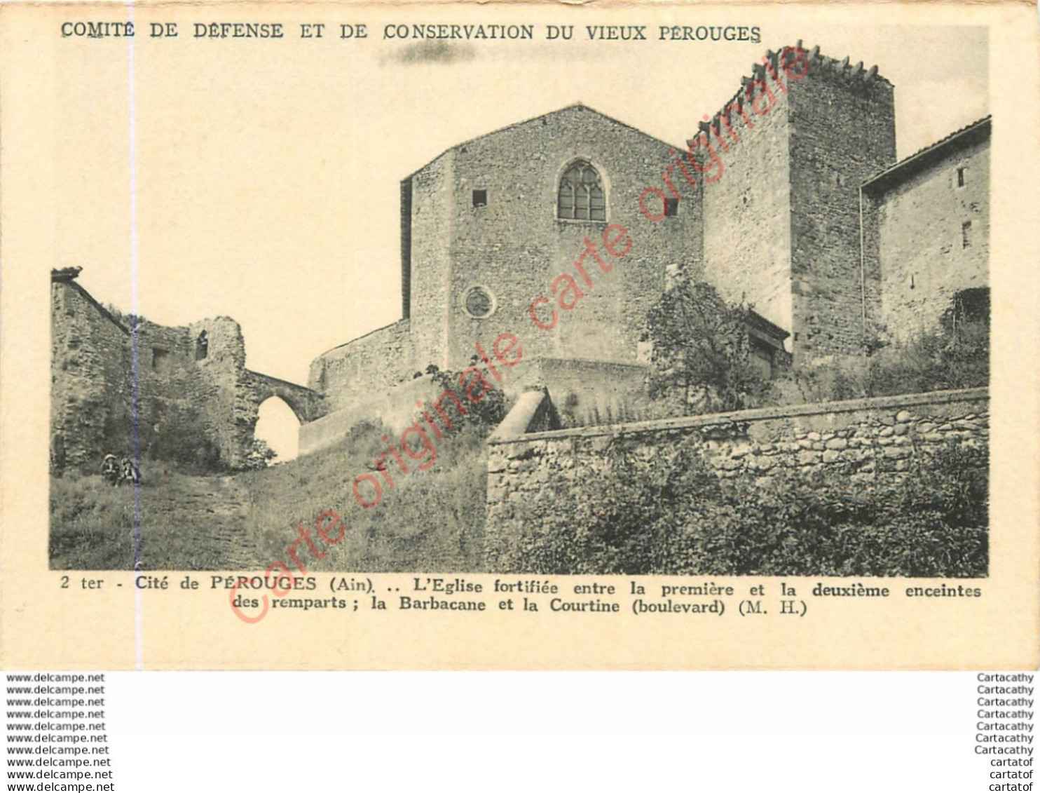 01.  Cité De PEROUGES . Eglise Fortifiée . - Pérouges