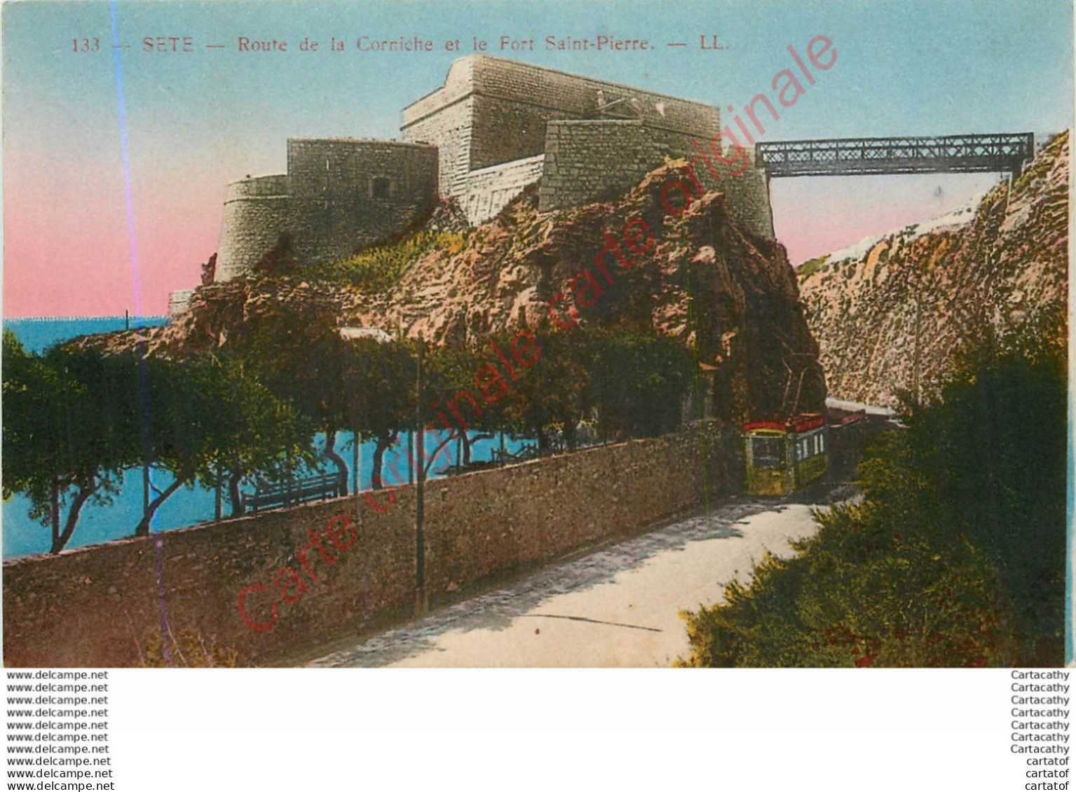 34.  SETE .  Route De La Corniche Et Le Fort Saint-Pierre . - Sete (Cette)