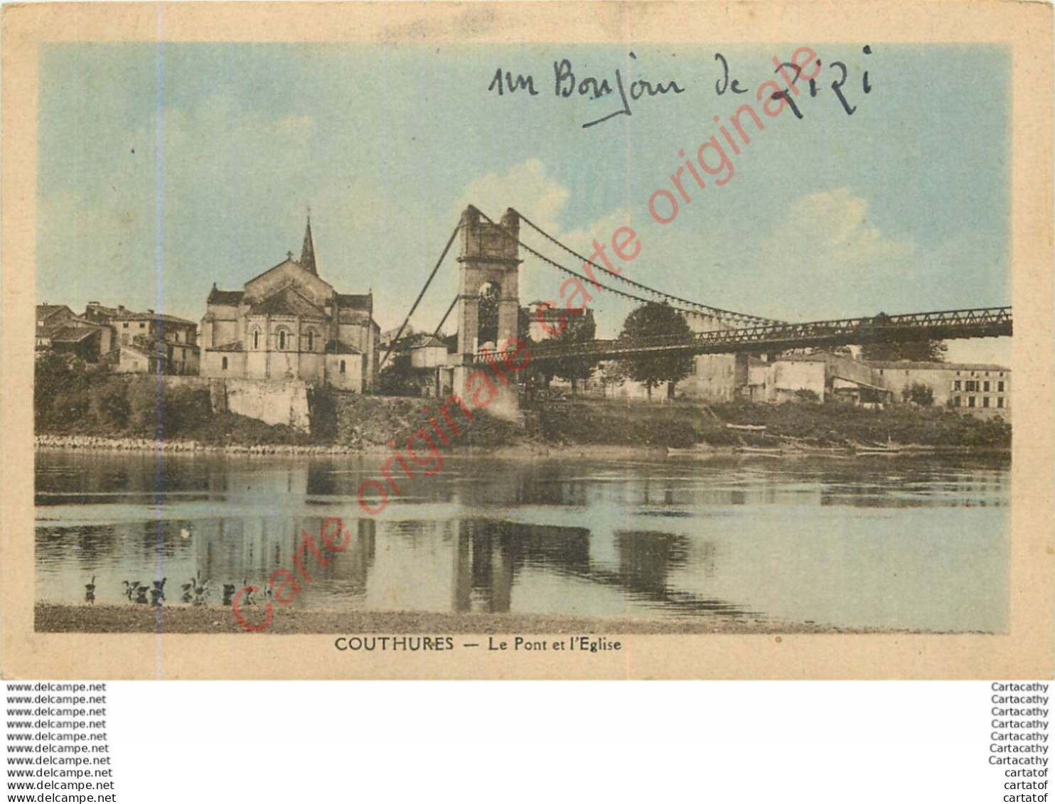 47.  COUTHURES .  Le Pont Et L'Eglise . - Other & Unclassified