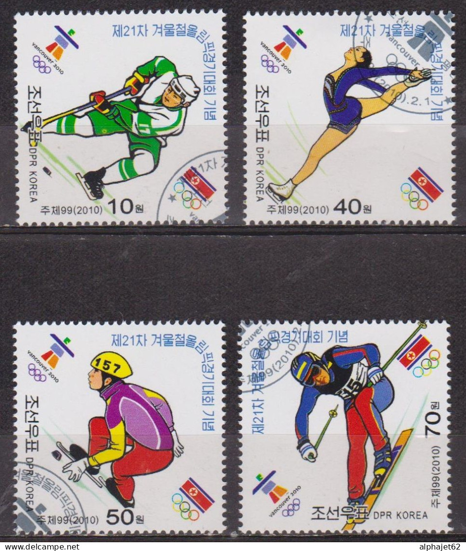 Sport - Ski, Patinage Artistique - COREE DU NORD - Jeux Olympiques D'hiver - Short Track, Hockey - N° 3864 à 3867 - 2010 - Korea (Nord-)