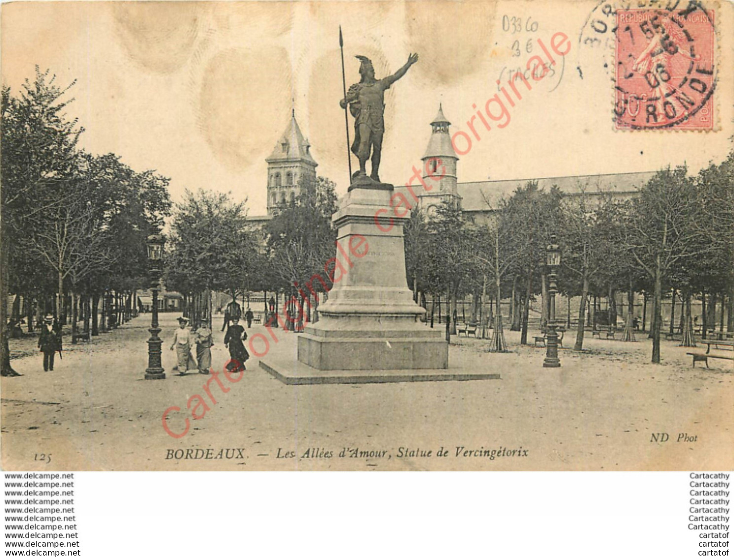 33.  BORDEAUX .  Les Allées D'Amour .  Statue De Vercingetorix . - Bordeaux