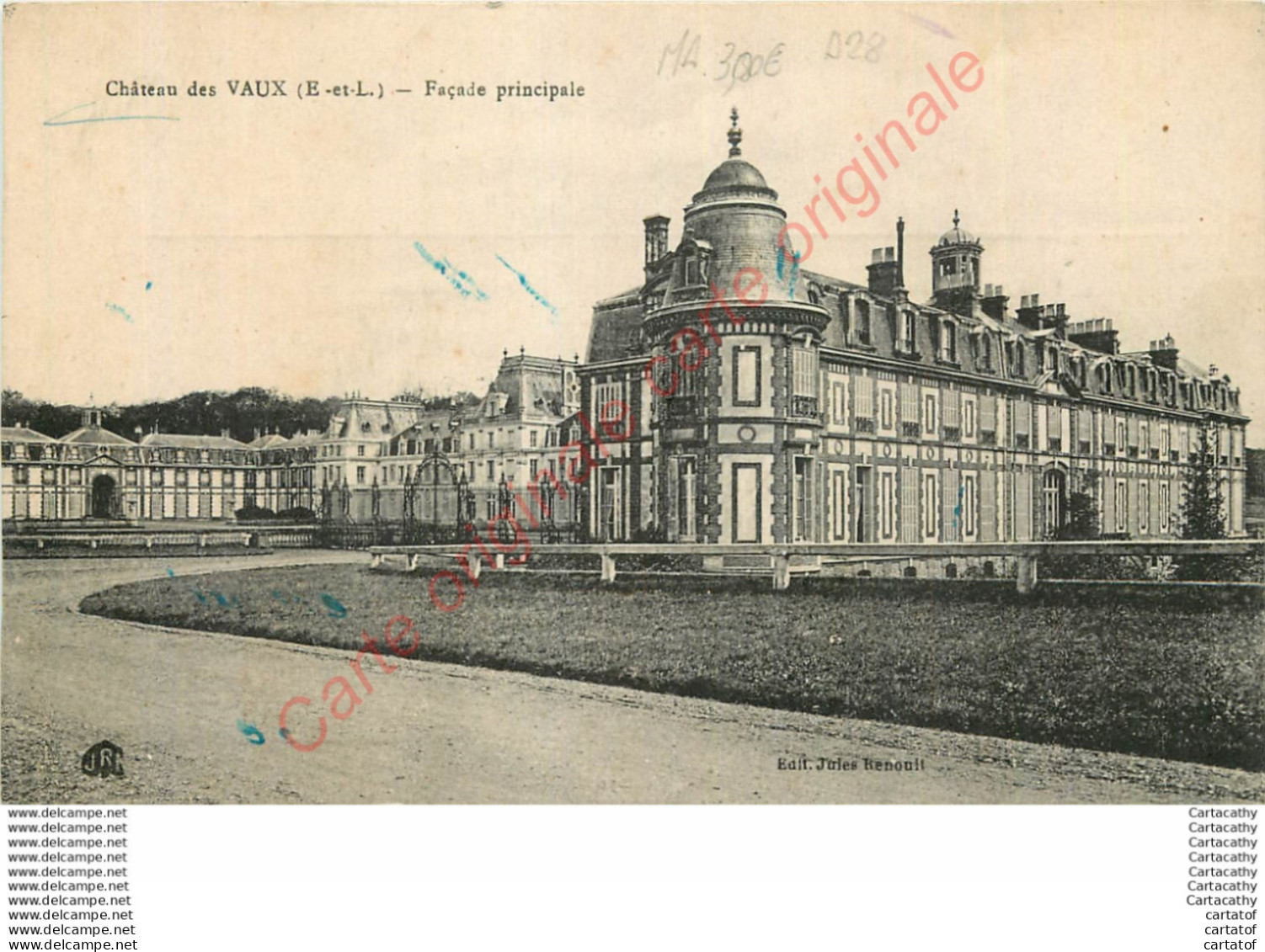 28.  Château De VAUX .  Façade Principale . - Villemeux-sur-Eure